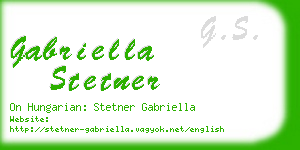 gabriella stetner business card